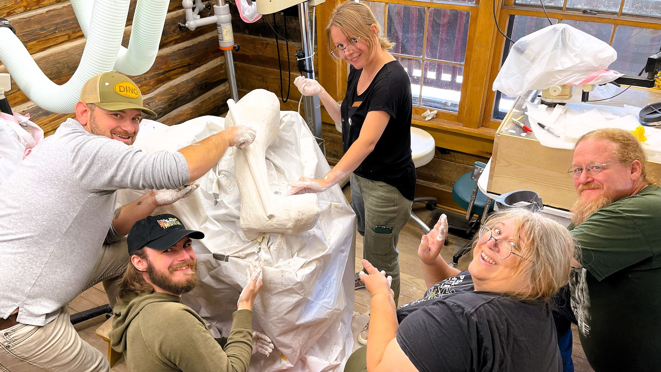 Museum Volunteers in Lab